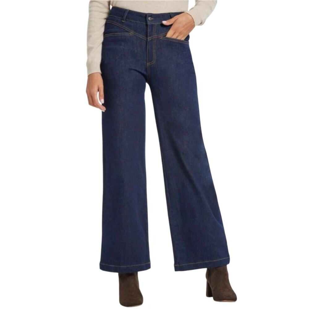 Anatomie Blue Denim Greyson Wide Leg Jeans Pants